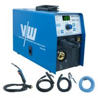 VECTOR MIG 185 Synergi + kabely + hořák + hadice + ventil + láhev CO2 plná