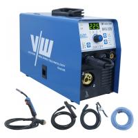 Svářecí invertor VECTOR MIG 225 Synergic + kabely + hořák + ventil + láhev CO2 plná