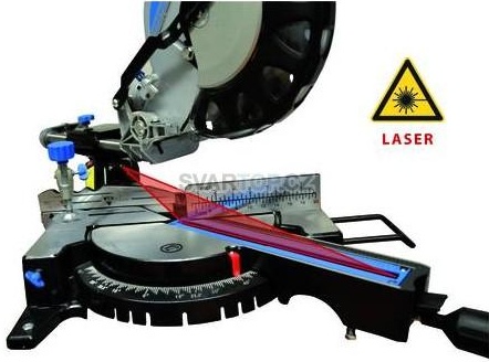Kapovací a pokosová pila GRK 250/300 L: laser ukáže přesně místo řezu